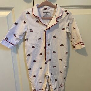 Baby Twill Romper in Holiday Journey